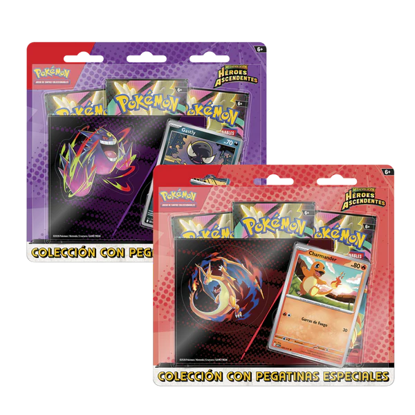 Blíster 3 Sobres Pokémon Héroes Ascendentes con Pegatina - Aleatorio
