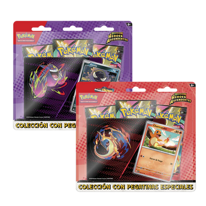 Blíster 3 Sobres Pokémon Héroes Ascendentes con Pegatina - Aleatorio