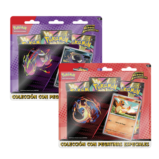 Blíster 3 Sobres Pokémon Héroes Ascendentes con Pegatina - Aleatorio