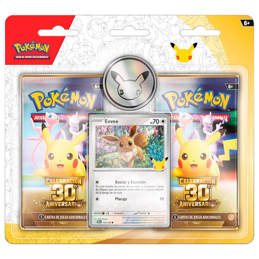 Blíster 2 sobres con Moneda 30 Aniversario - Pokémon TCG [Español]
