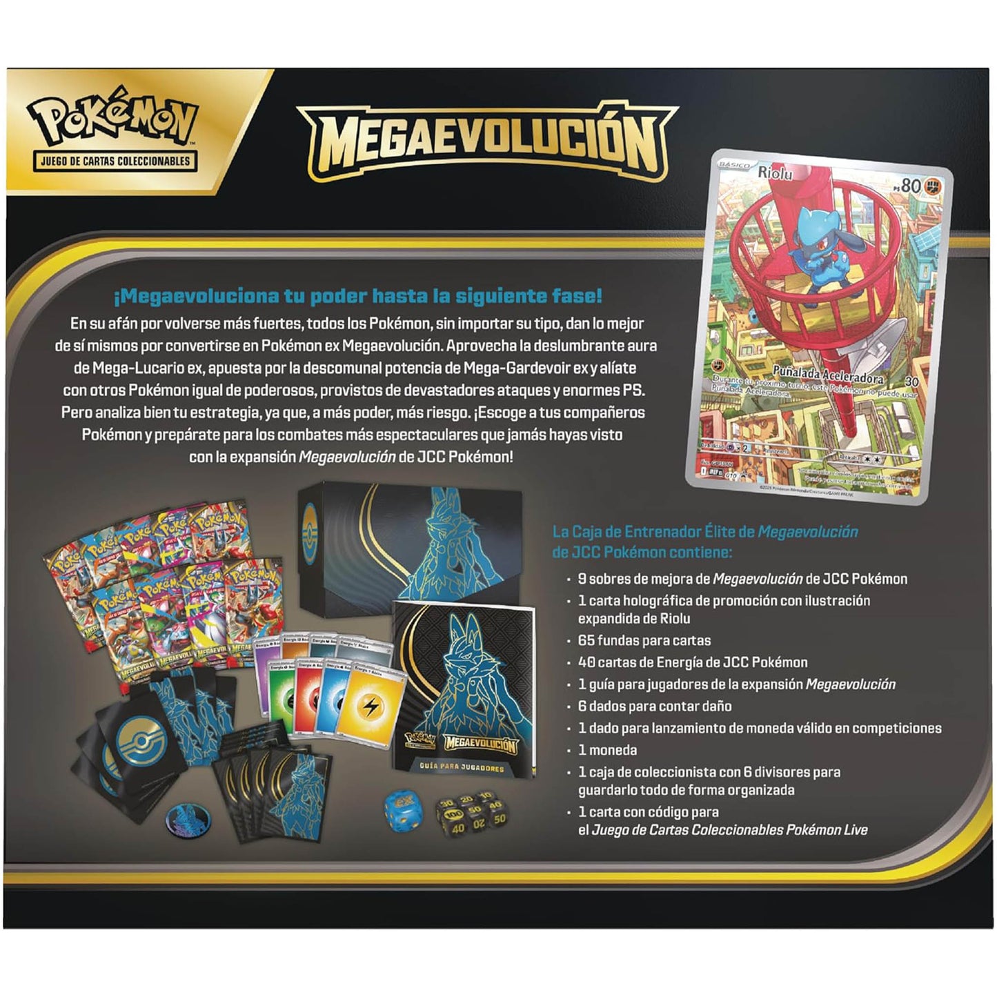 Caja de Entrenador Élite Megaevolución Lucario - Pokémon TCG [Español]
