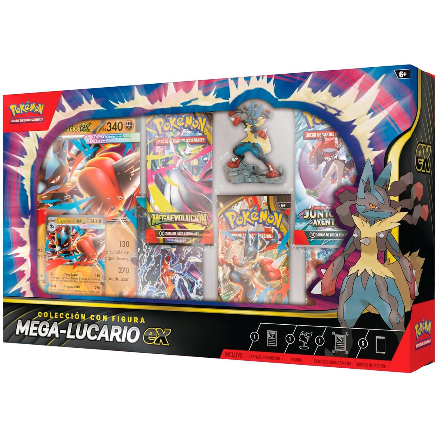 Caja de Colección con Figura Mega-Lucario ex - Pokémon TCG [Español]