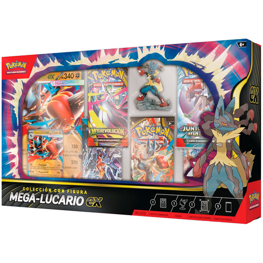 Caja de Colección con Figura Mega-Lucario ex - Pokémon TCG [Español]