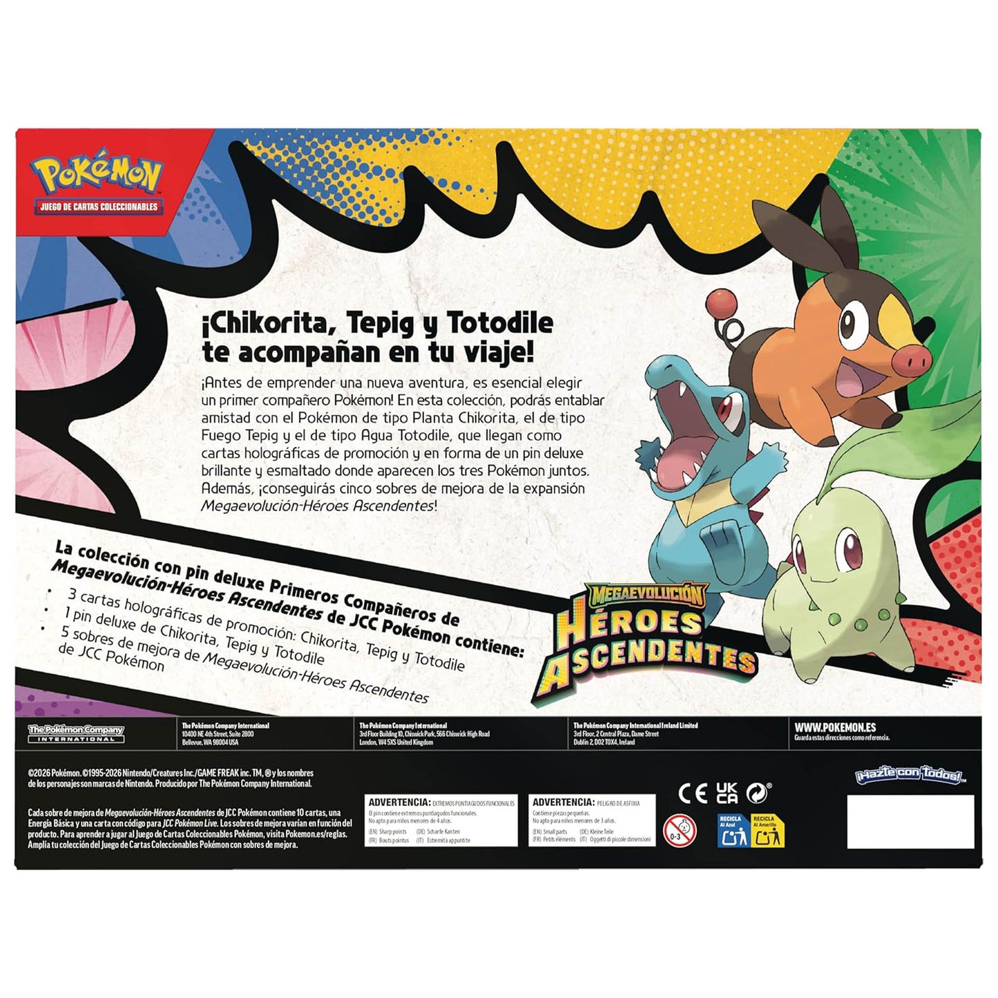 Pin Collection Deluxe Primeros Compañeros Héroes Ascendentes - Pokémon TCG [Español]