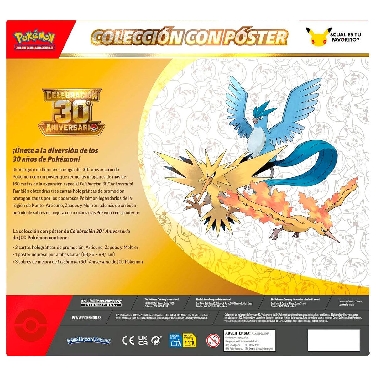 Colección con Póster 30 Aniversario - Pokémon TCG [Español]